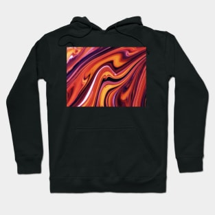 Fiery Fusion: A Warm-Colored Abstract Art Piece Hoodie